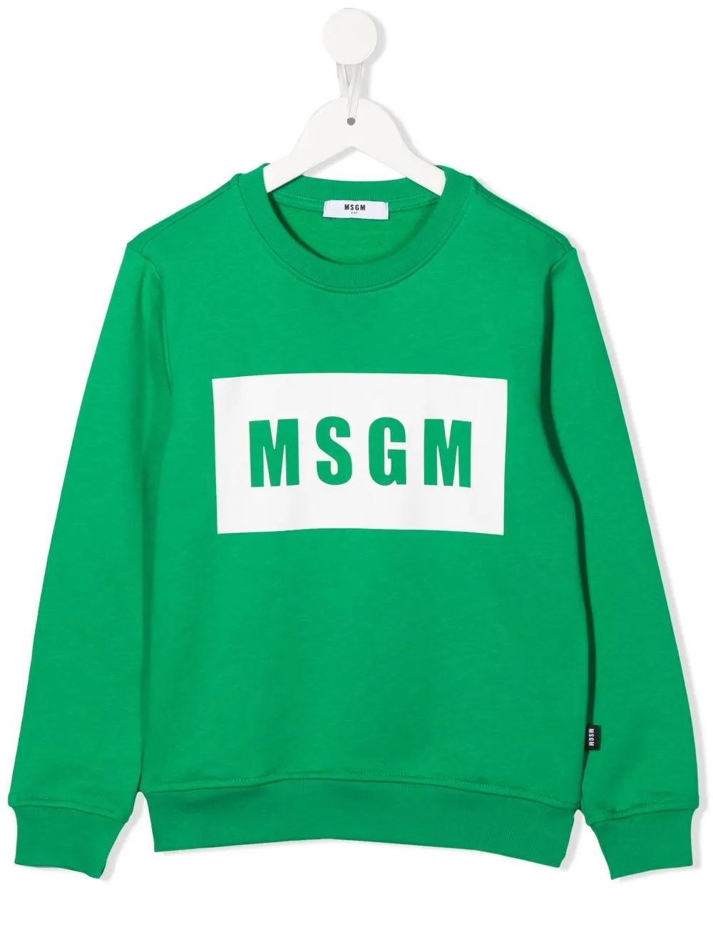 

MSGM Kids block logo-print sweatshirt - Green