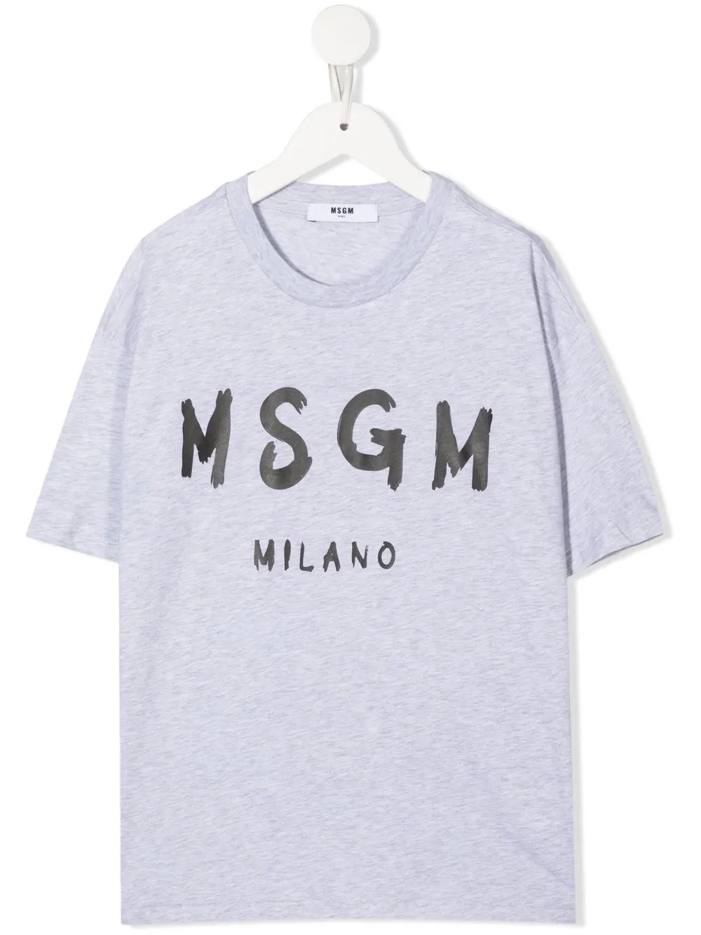 

MSGM Kids playera con logo estampado - Gris