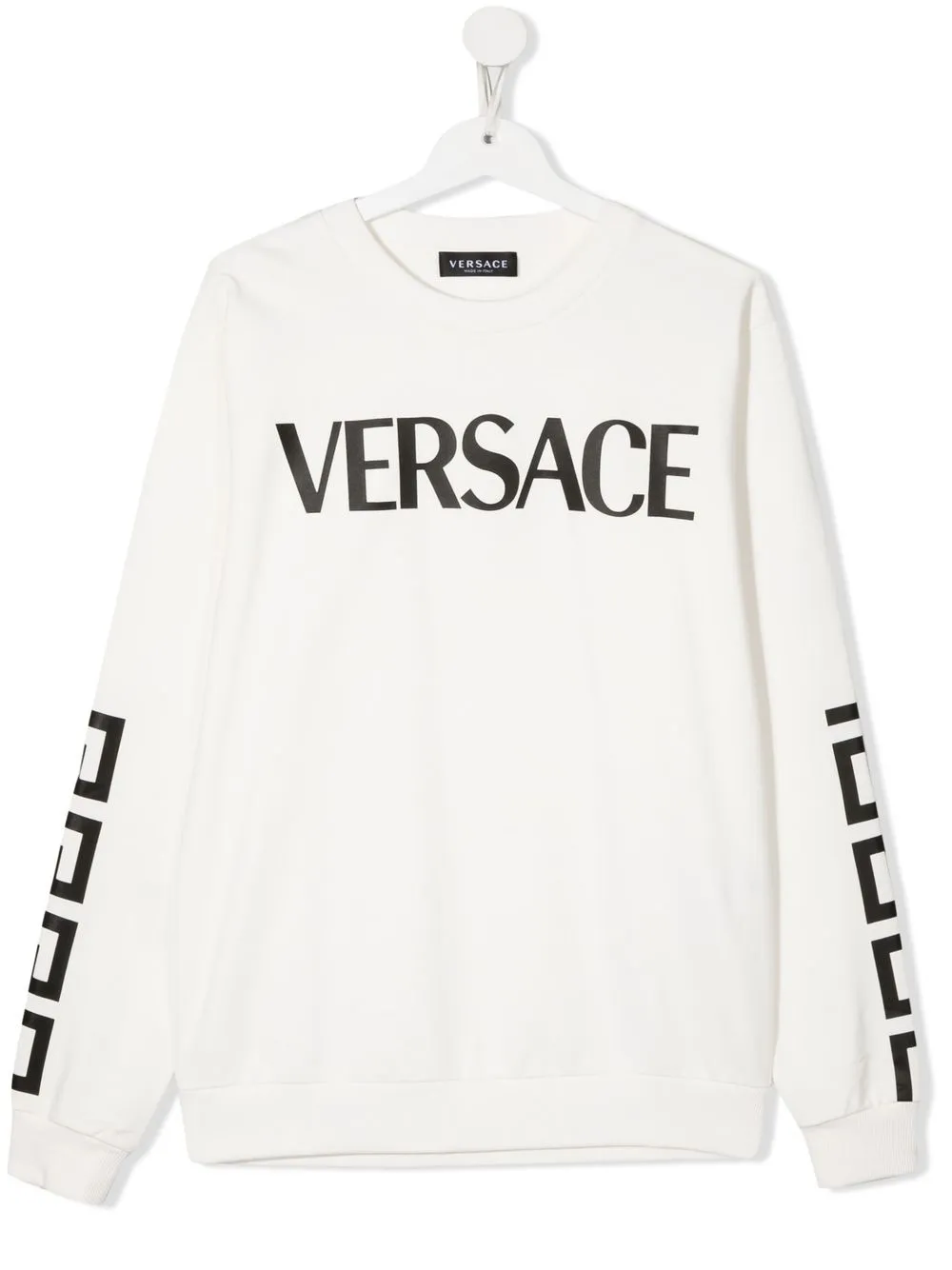 

Versace Kids logo-print crew-neck sweatshirt - White