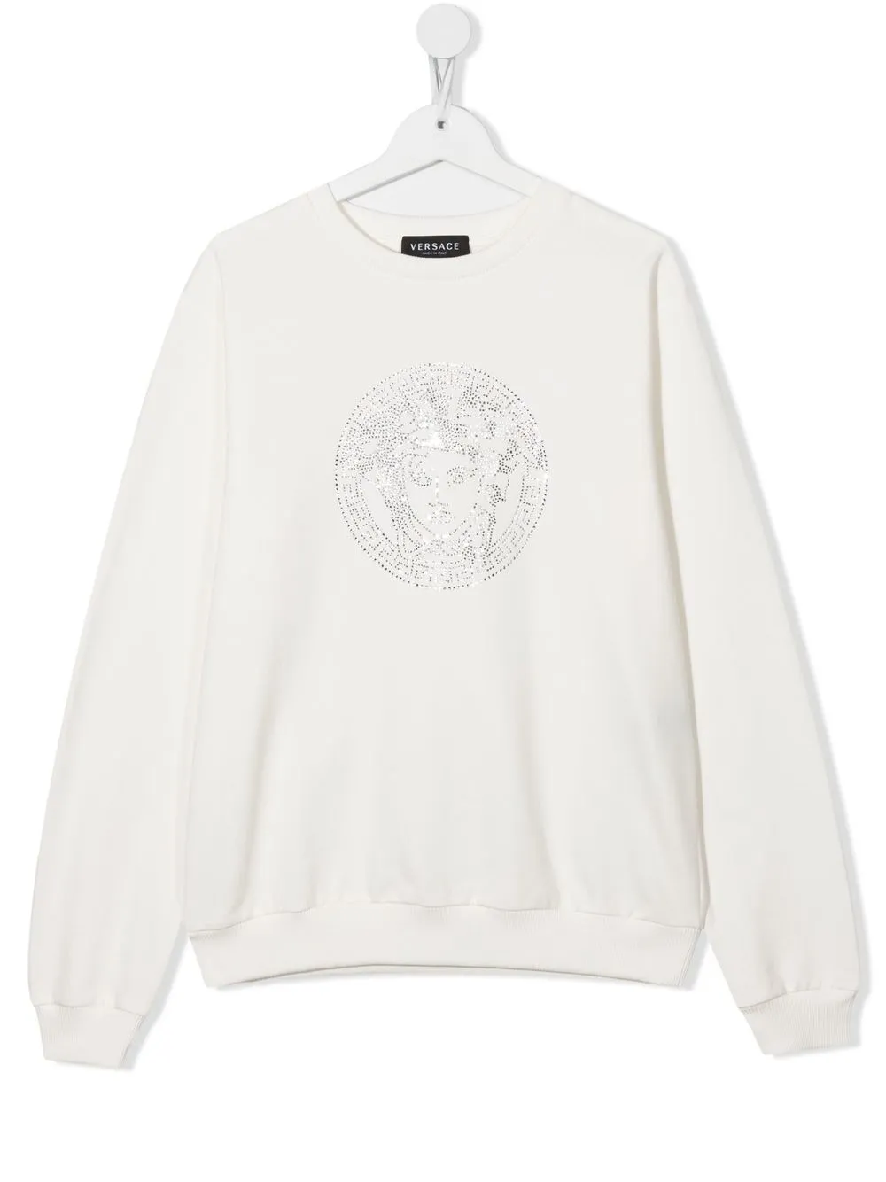 

Versace Kids sudadera con detalles de cristal - Blanco