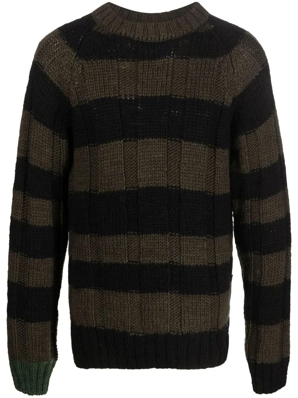 

sacai striped wool jumper - Green