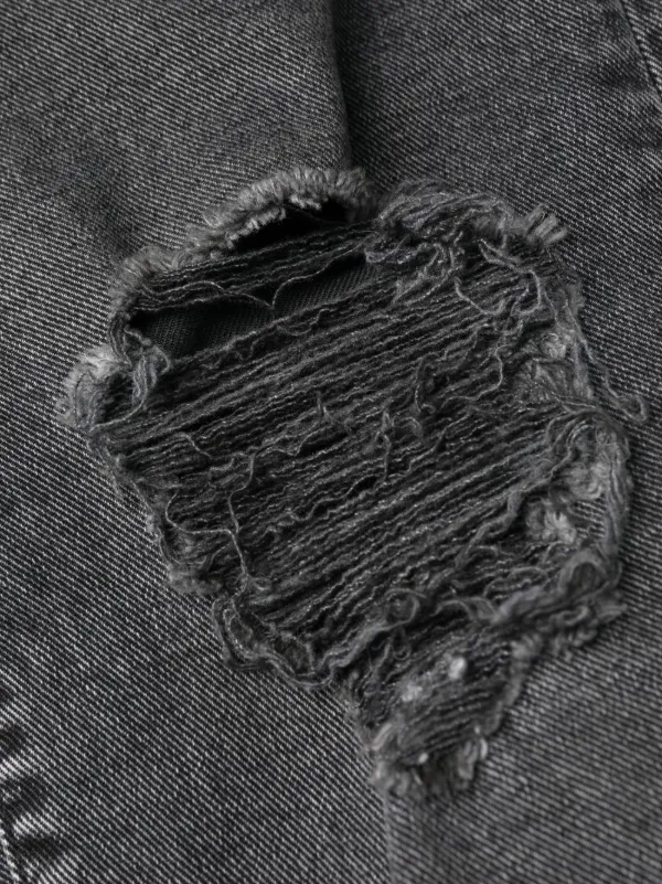 Dolce & Gabbana logo-plaque Distressed Jeans | Black | FARFETCH