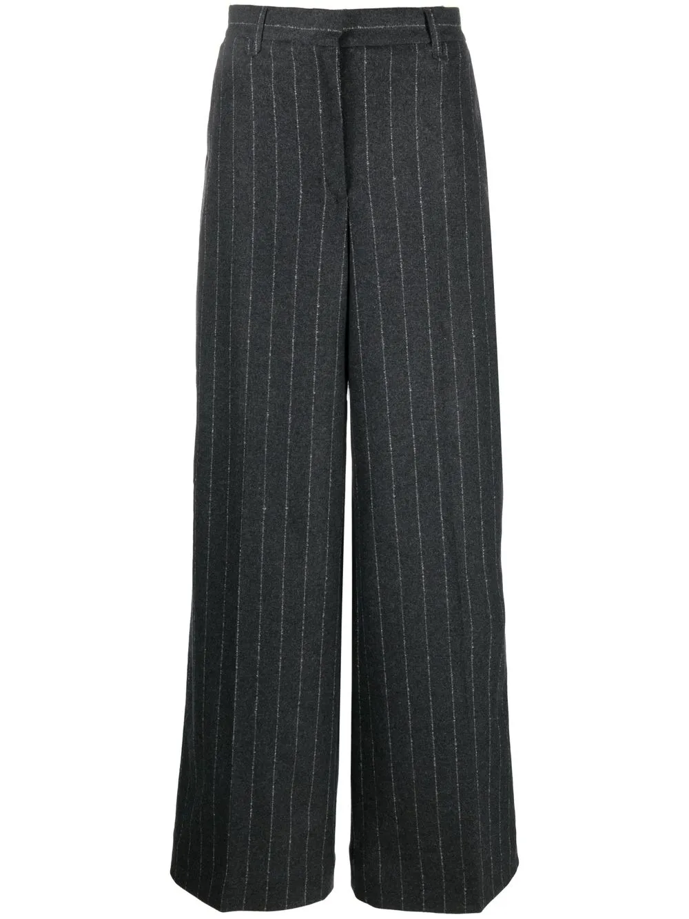 

REMAIN pinstripe-print straight-leg trousers - Grey