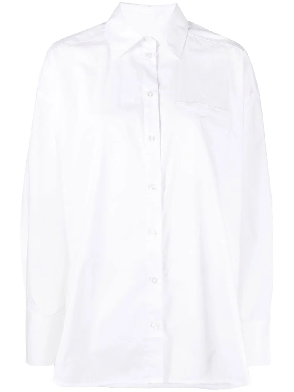 

REMAIN camisa Naja oversize de manga larga - Blanco