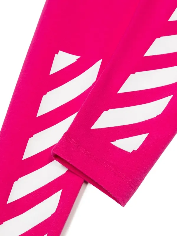 Off-White Kids オフホワイト・キッズ ストライプ レギンス | ピンク