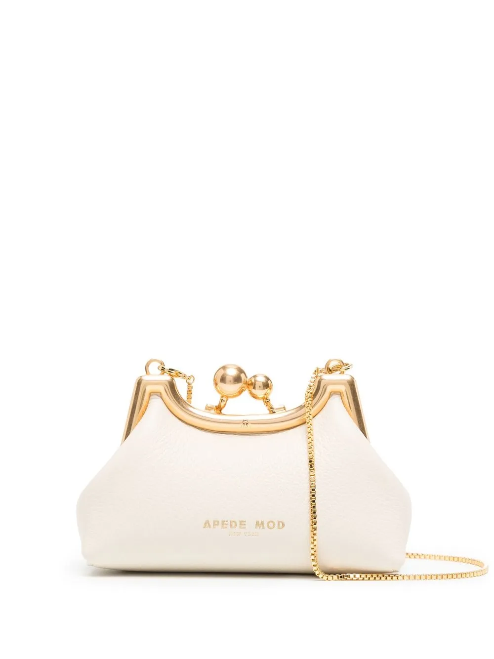 

APEDE MOD leather butterfly-clasp crossbody bag - White