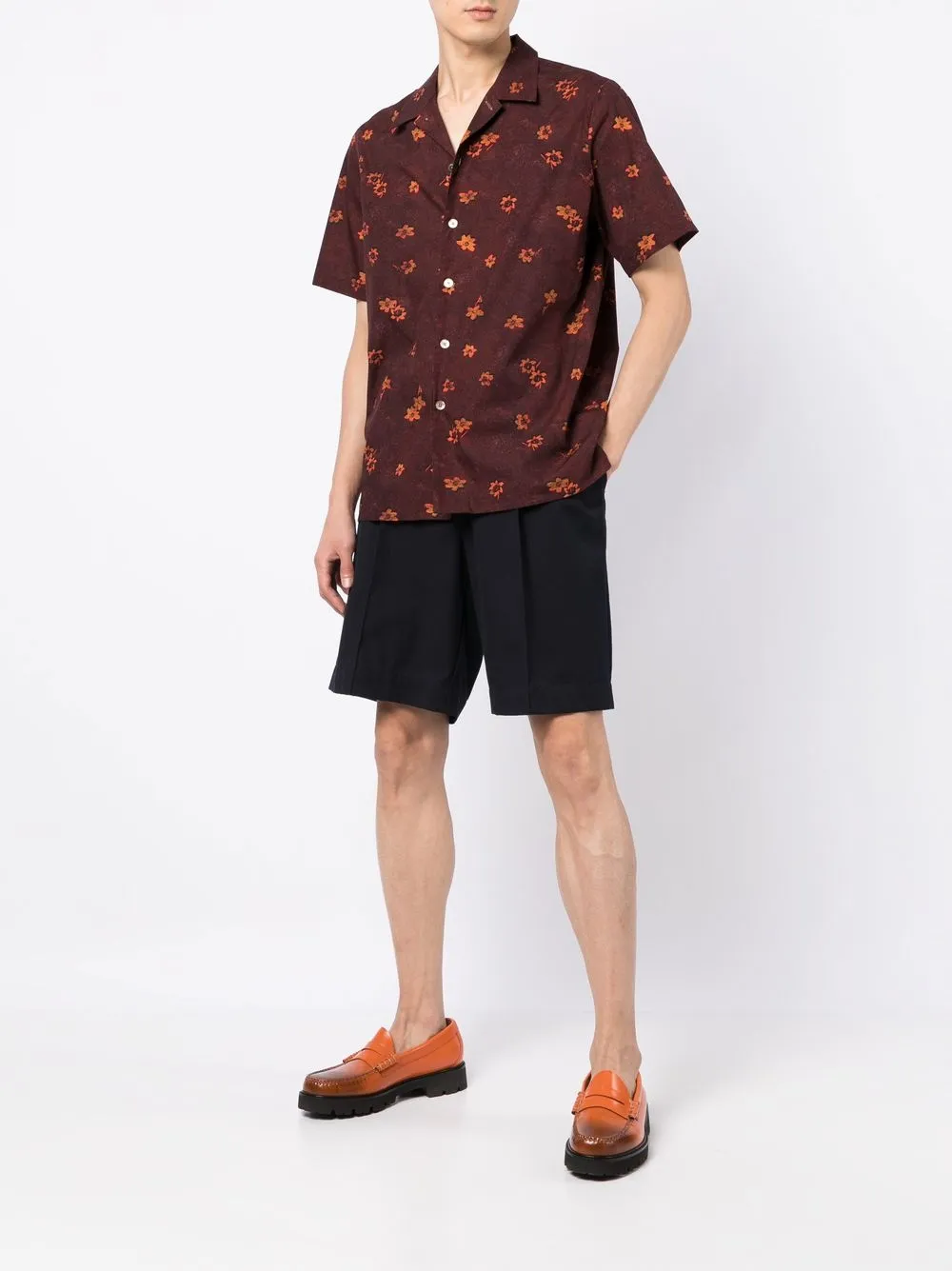 

PS Paul Smith camisa Painted Floral manga corta - Rojo