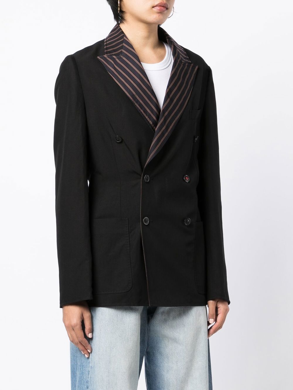 Maison Margiela striped single-breasted blazer Women