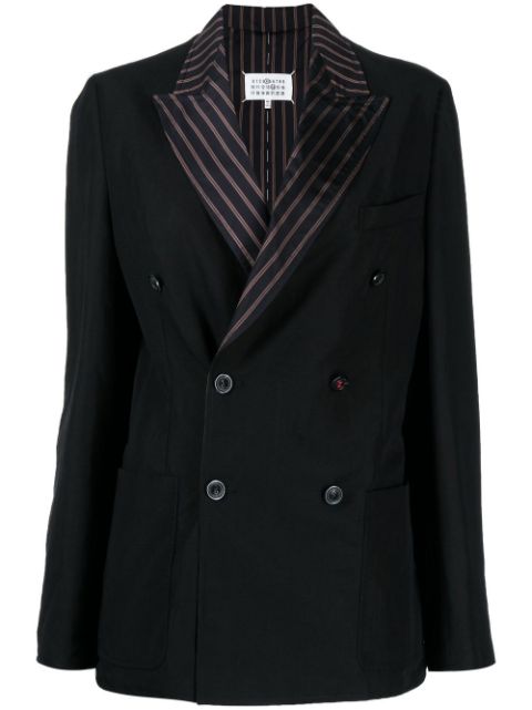 Maison Margiela striped single-breasted blazer Women