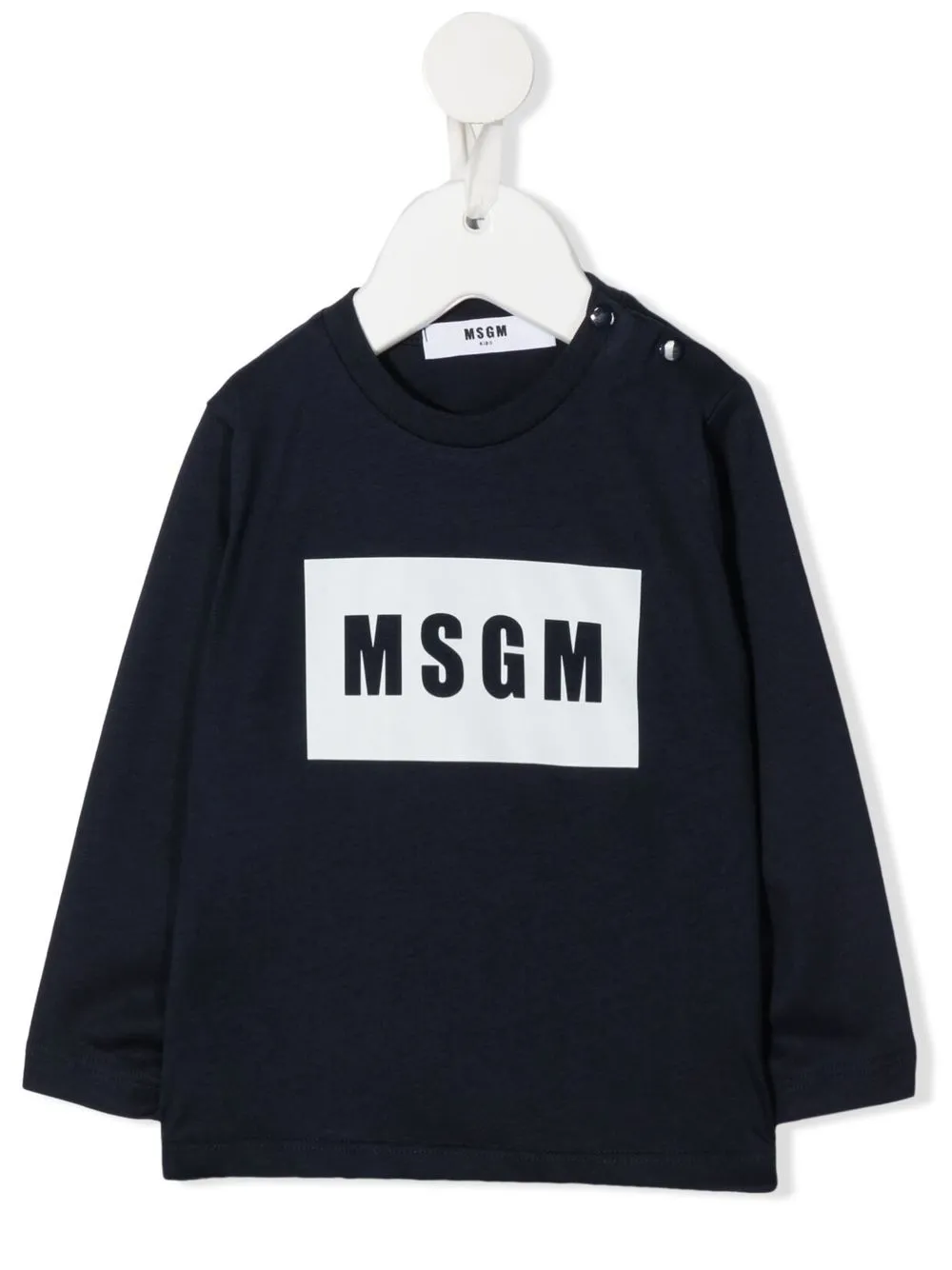 

MSGM Kids playera con logo estampado - Azul