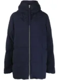 Jil Sander padded zip-fastening coat - Blue