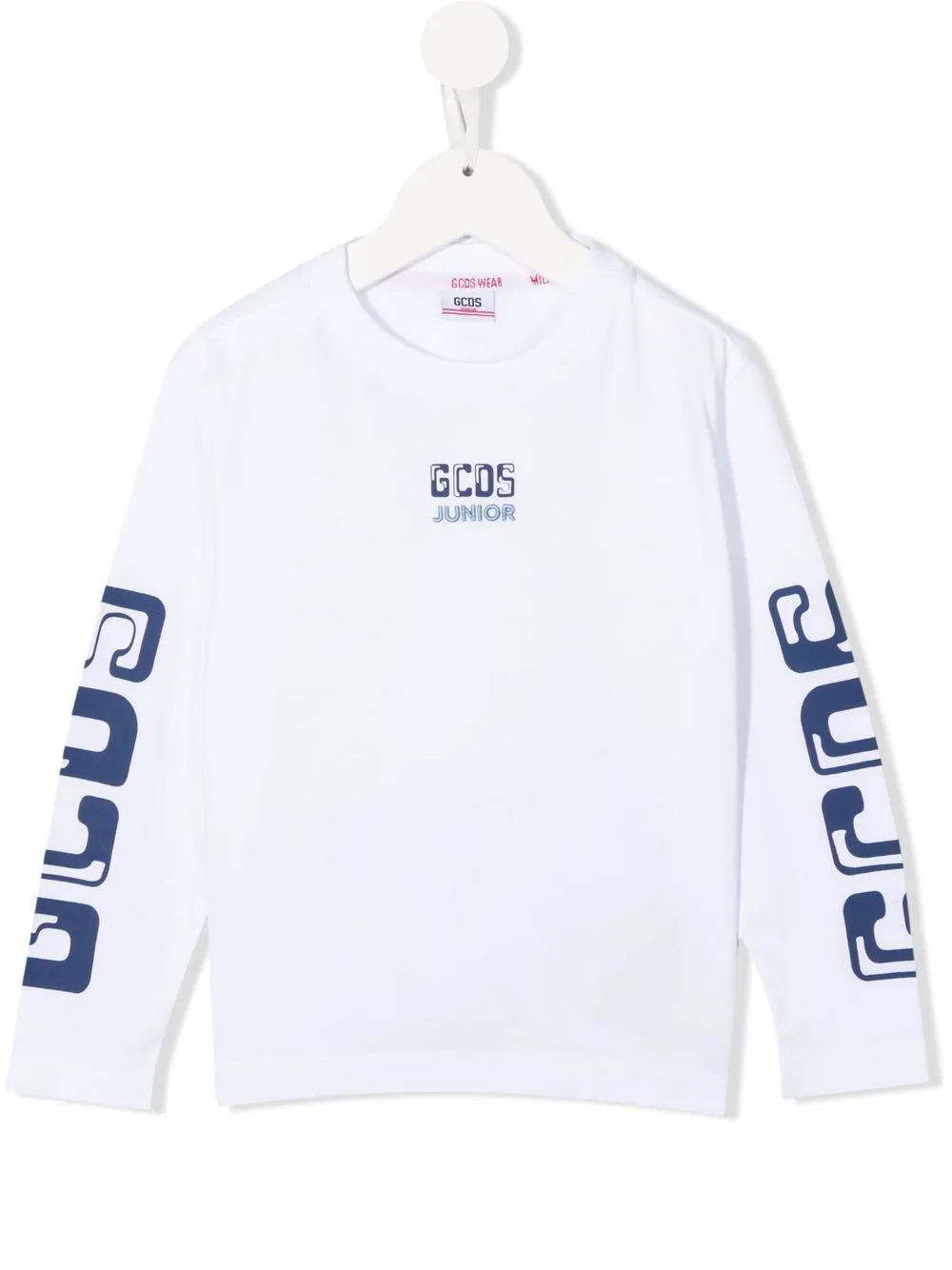 

Gcds Kids playera manga larga y logo estampado - Blanco