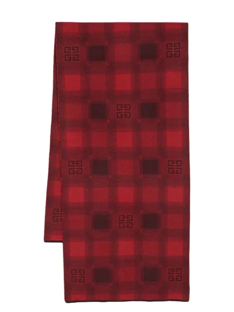 Givenchy logo-jacquard checked scarf