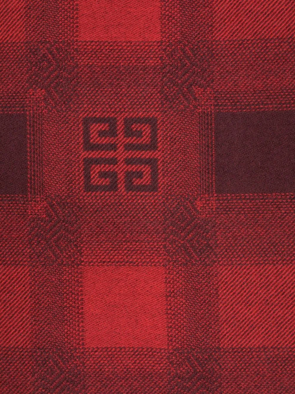 Givenchy Geruite sjaal - Rood