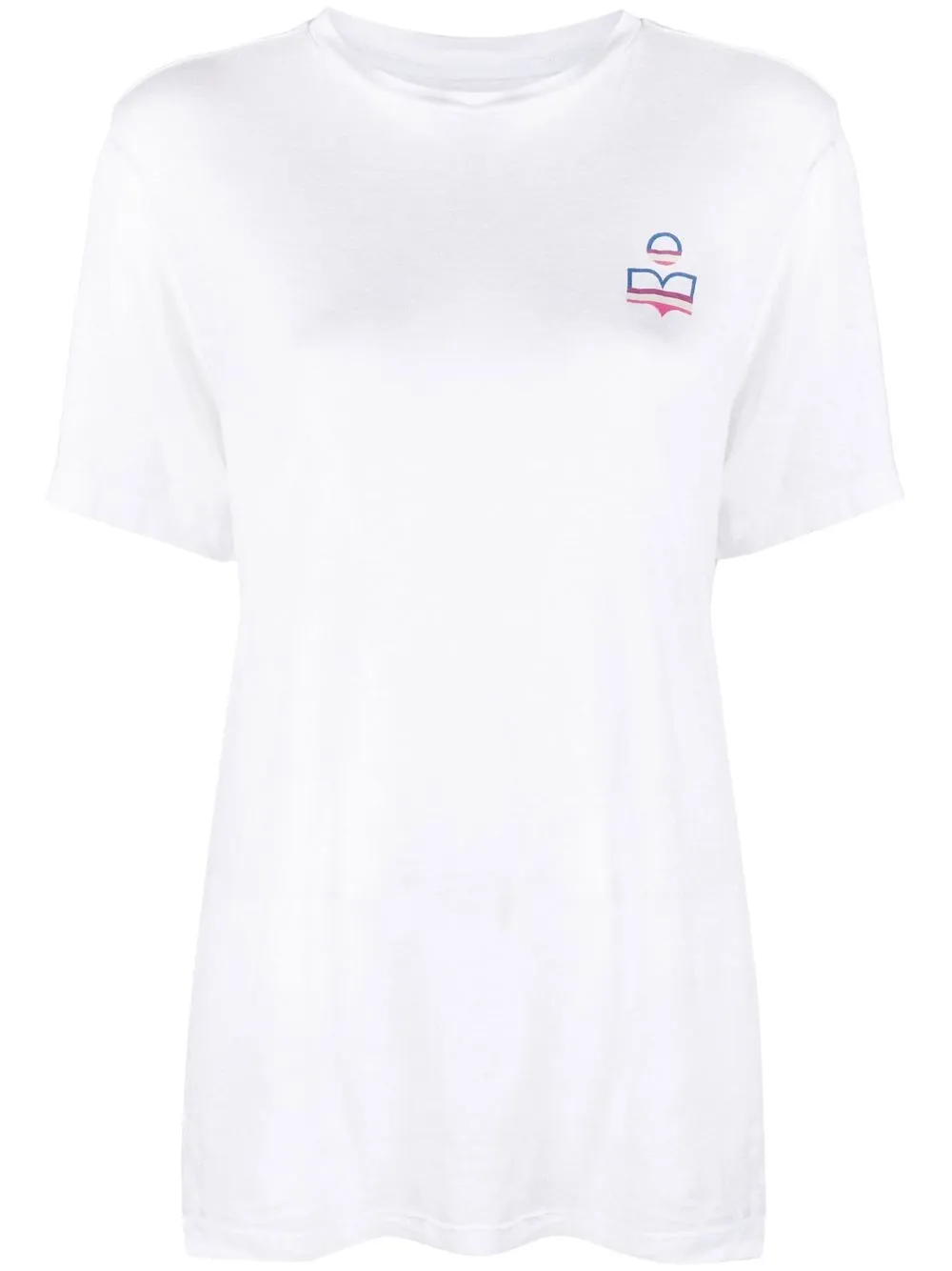 

Isabel Marant Étoile playera con logo estampado - Blanco