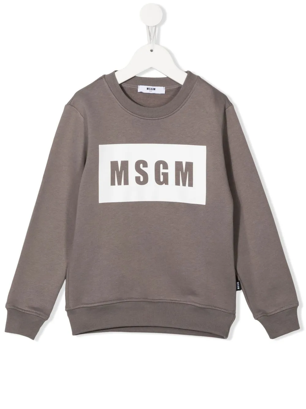 

MSGM Kids sudadera con logo estampado - Gris