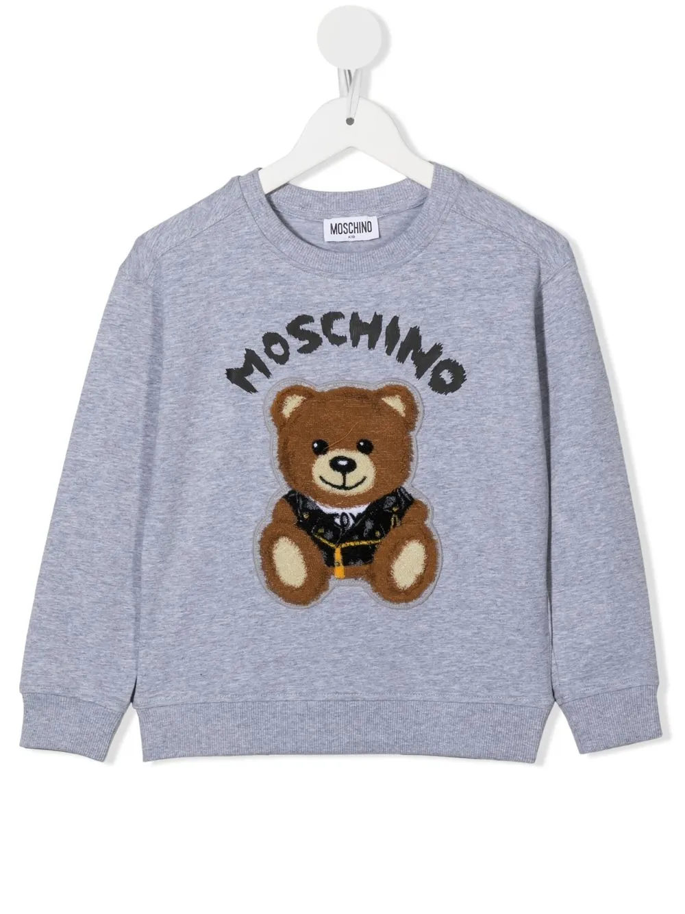 

Moschino Kids sudadera con logo estampado - Gris