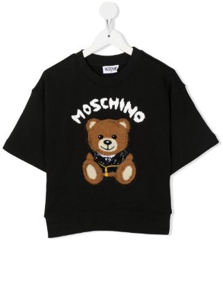 Moschino Kids Teddy Bear Cropped T-shirt - Farfetch