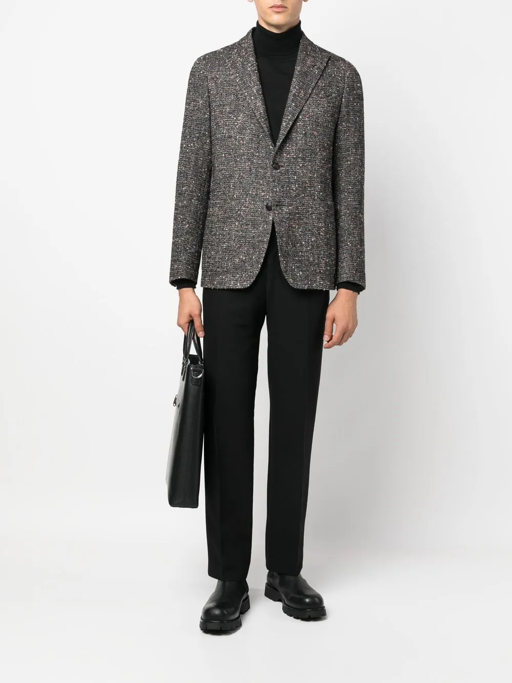 Tagliatore speckle-knit wool-blend blazer | Blazers | Image 2