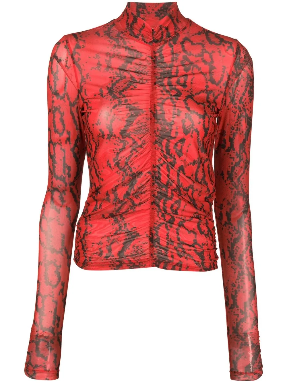 

Bimba y Lola blusa con estampado de pitón - Rojo