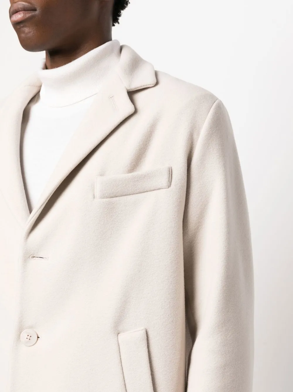 Herno Globe Coat Responsible Farming Wool In Neutrals