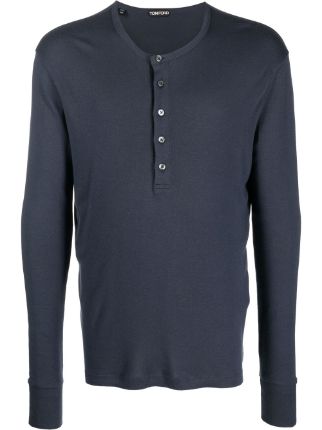 MEN'S HALF BUTTON DOWN HENLEY LONG SLEEVE T-SHIRTS