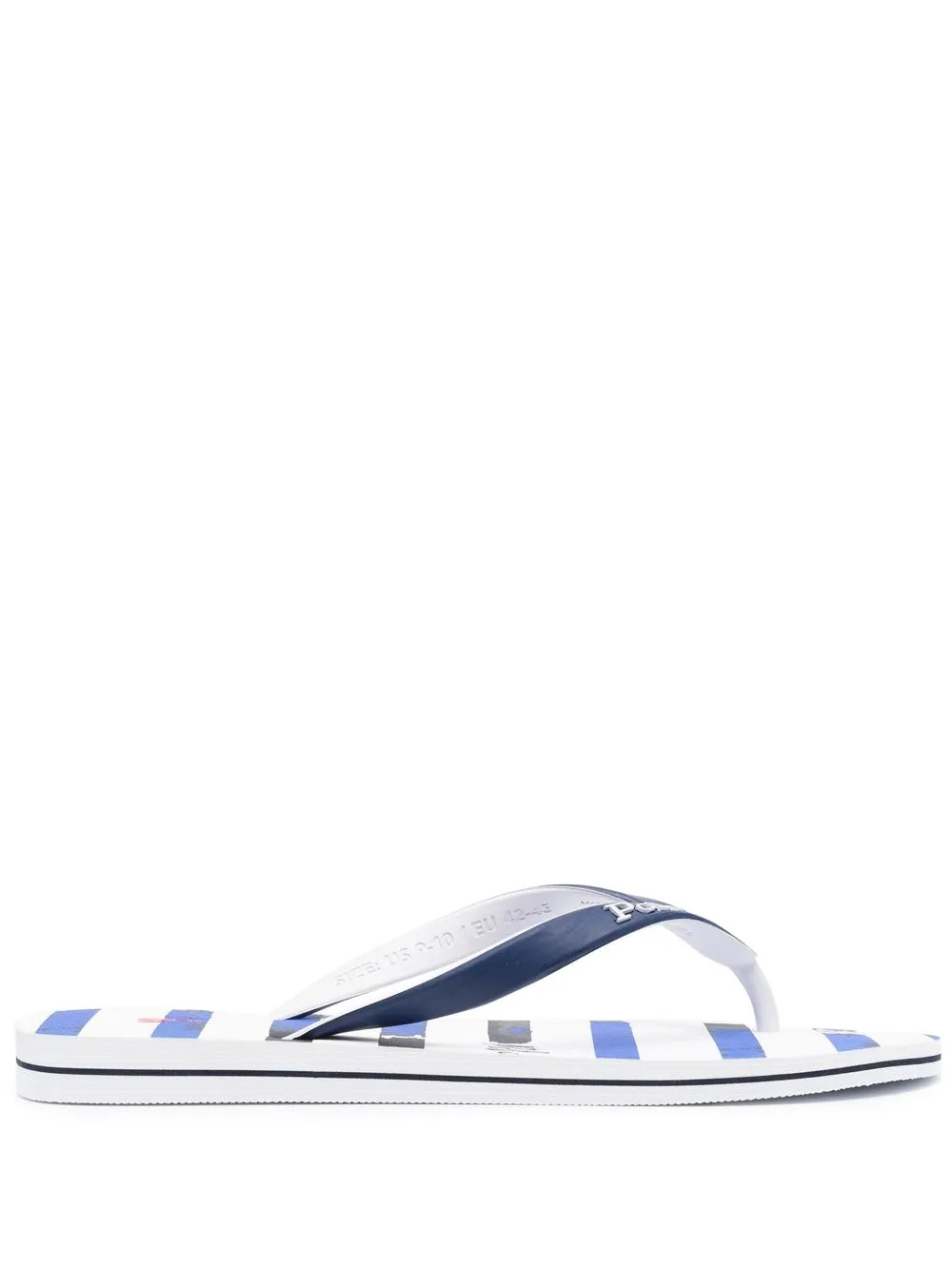 

Polo Ralph Lauren flip flops con motivo de rayas - Azul