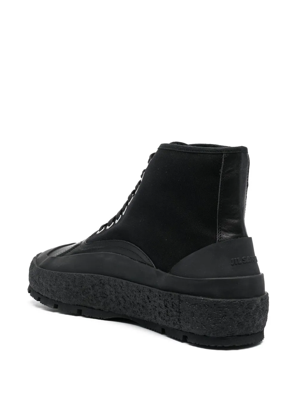  Jil Sander Klassische High Top Sneakers   Schwarz 