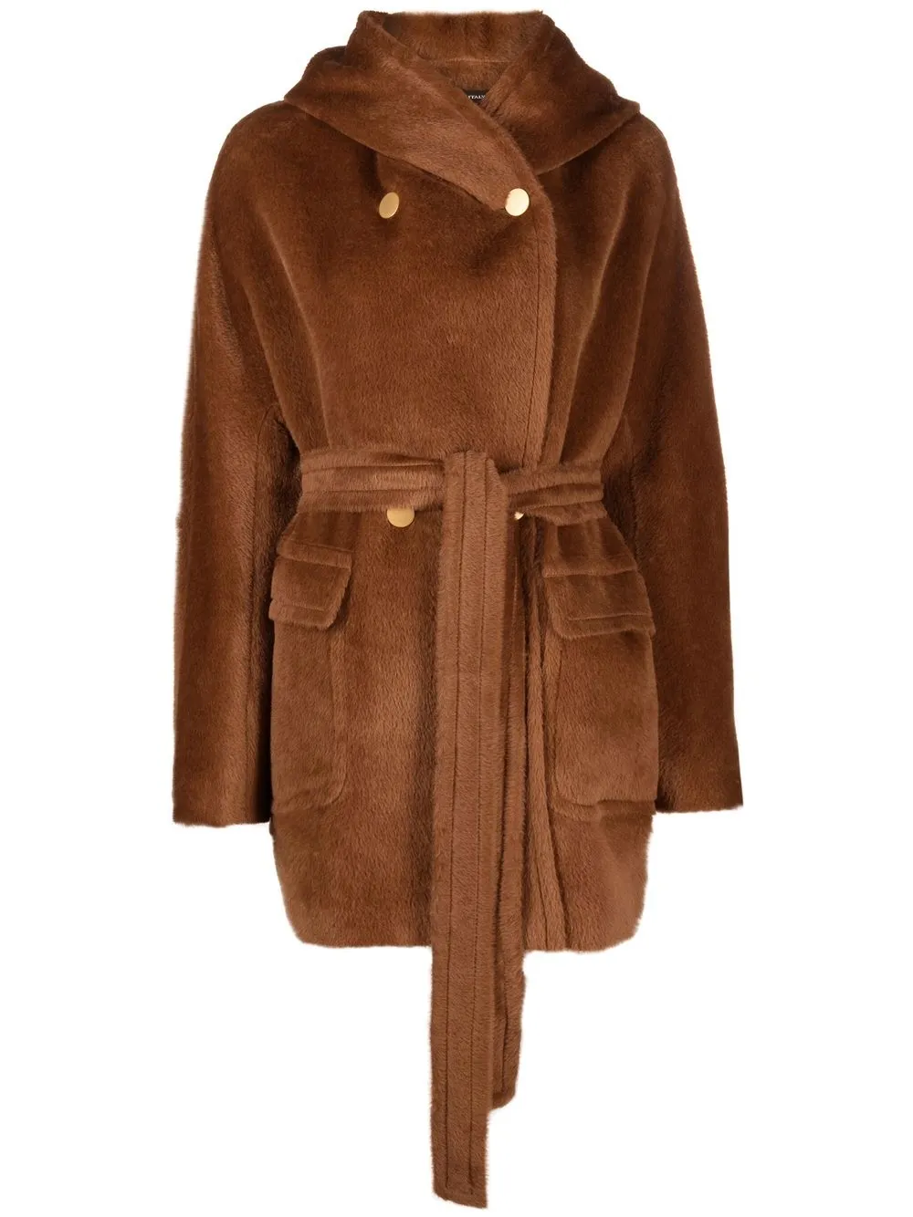 

Tagliatore double-breasted hooded coat - Brown