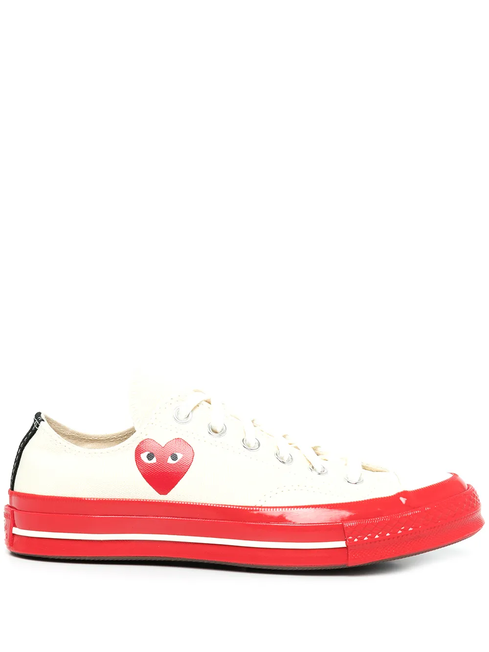 

Comme Des Garçons Play x Converse tenis bajos con diseño color block - Blanco