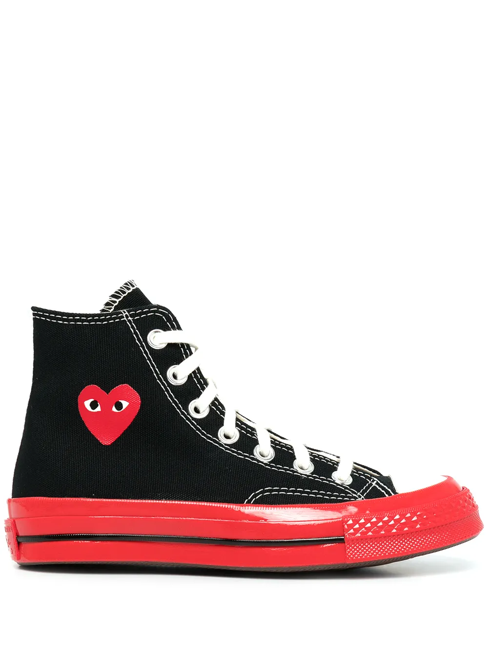 

Comme Des Garçons Play x Converse tenis altos con diseño color block - Negro