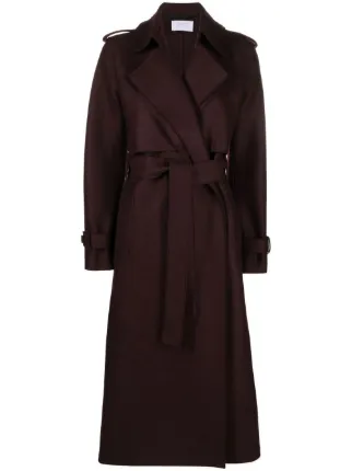 Harris Wharf London Long pressed-wool Trench Coat - Farfetch