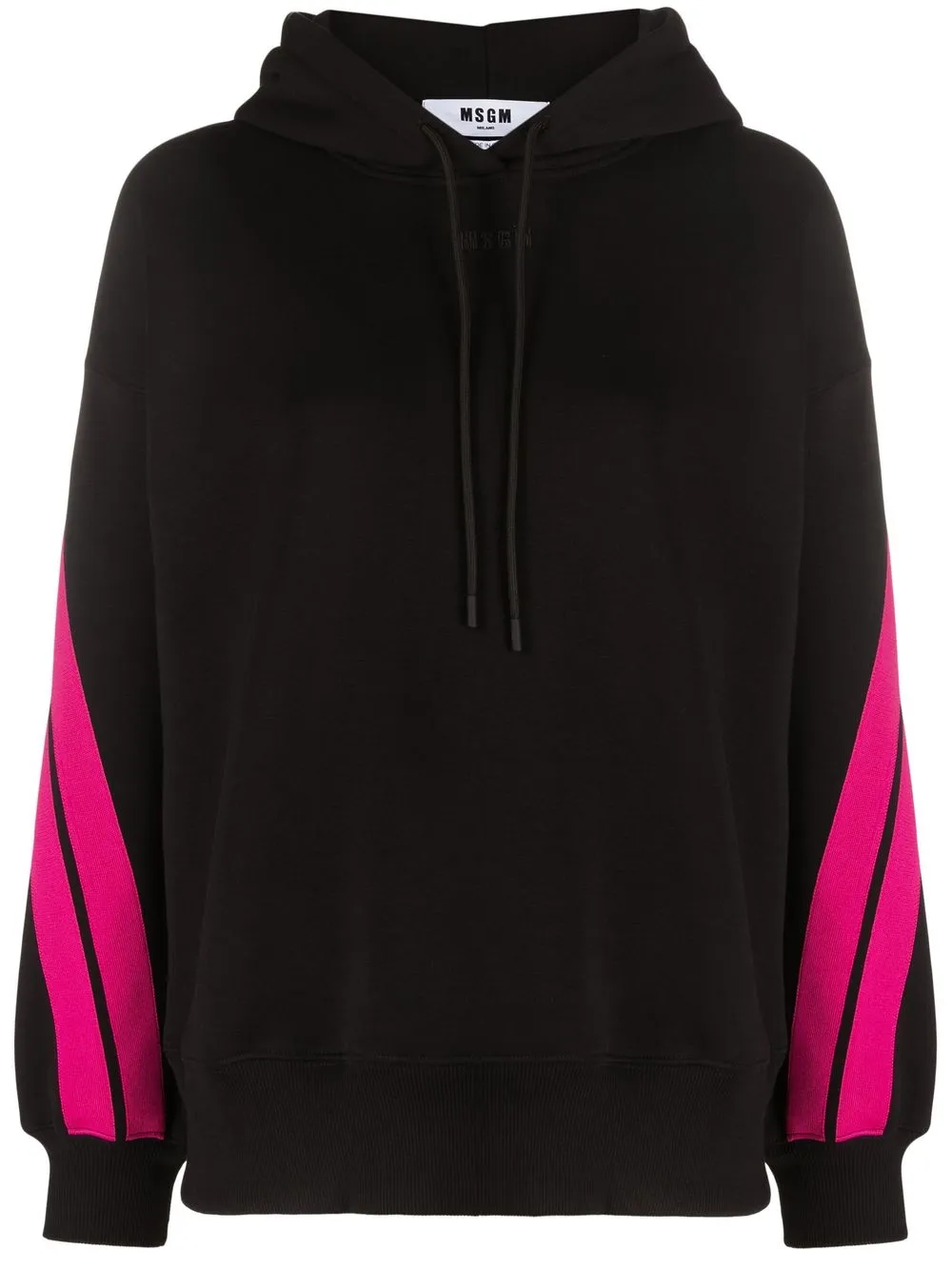 

MSGM side-stripe hoodie - Black