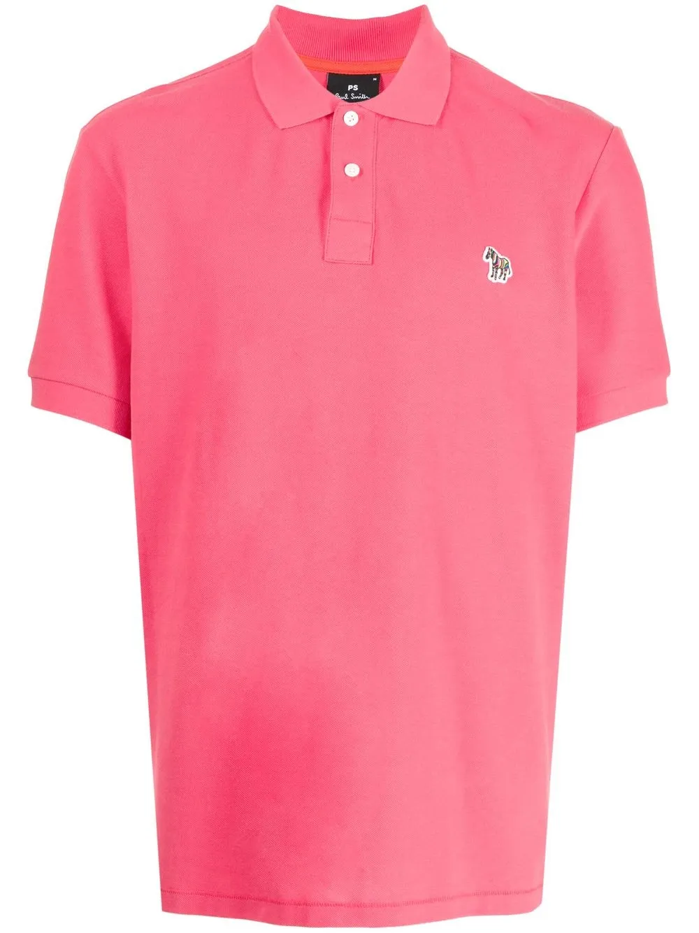 

PS Paul Smith zebra-patch cotton polo shirt - Pink