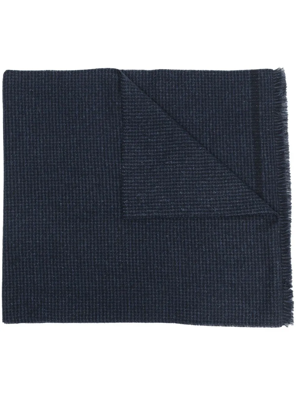 

Zegna logo-patch wool scarf - Blue