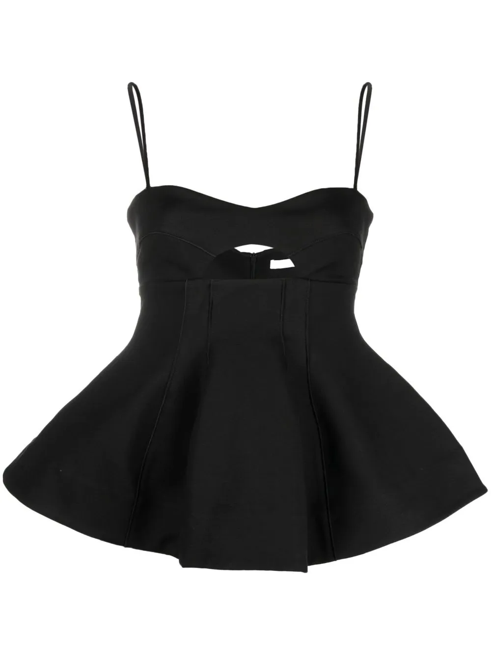 

Studio Amelia top con dobladillo peplum - Negro