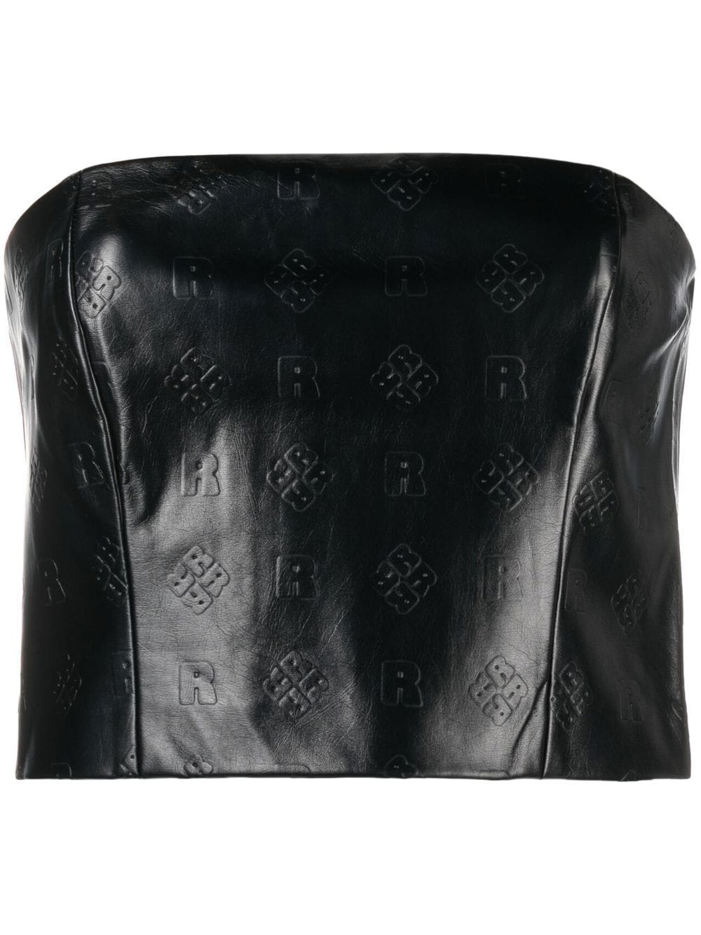 Rotate Birger Christensen Embossed Logo Vegan Leather Jacket In