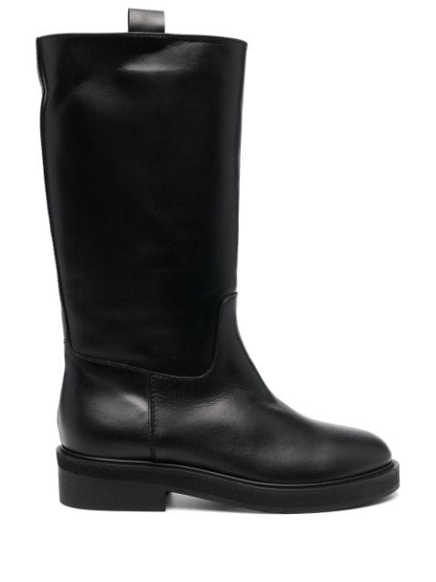 Via Roma 15 polished-leather boots