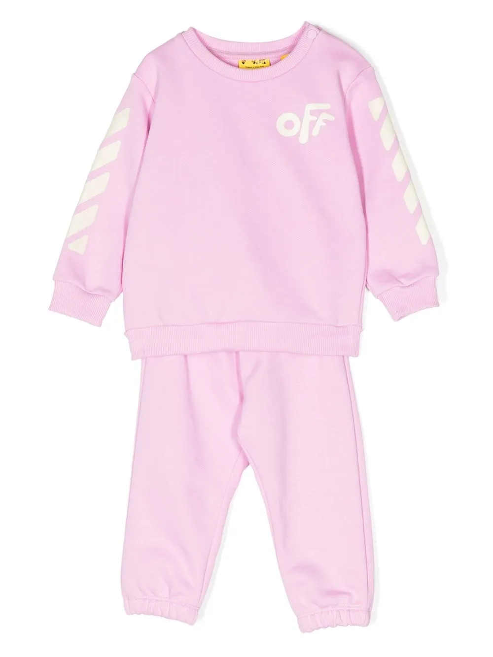 

Off-White Kids traje deportivo con otivo de rayas - Rosado