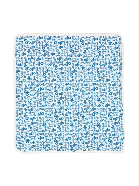 Off-White Kids logo-print cotton blanket 