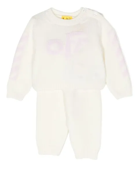 Off-White Kids Diag-Stripe knitted set