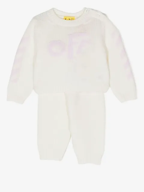 Off-White Kids Diag-Stripe knitted set