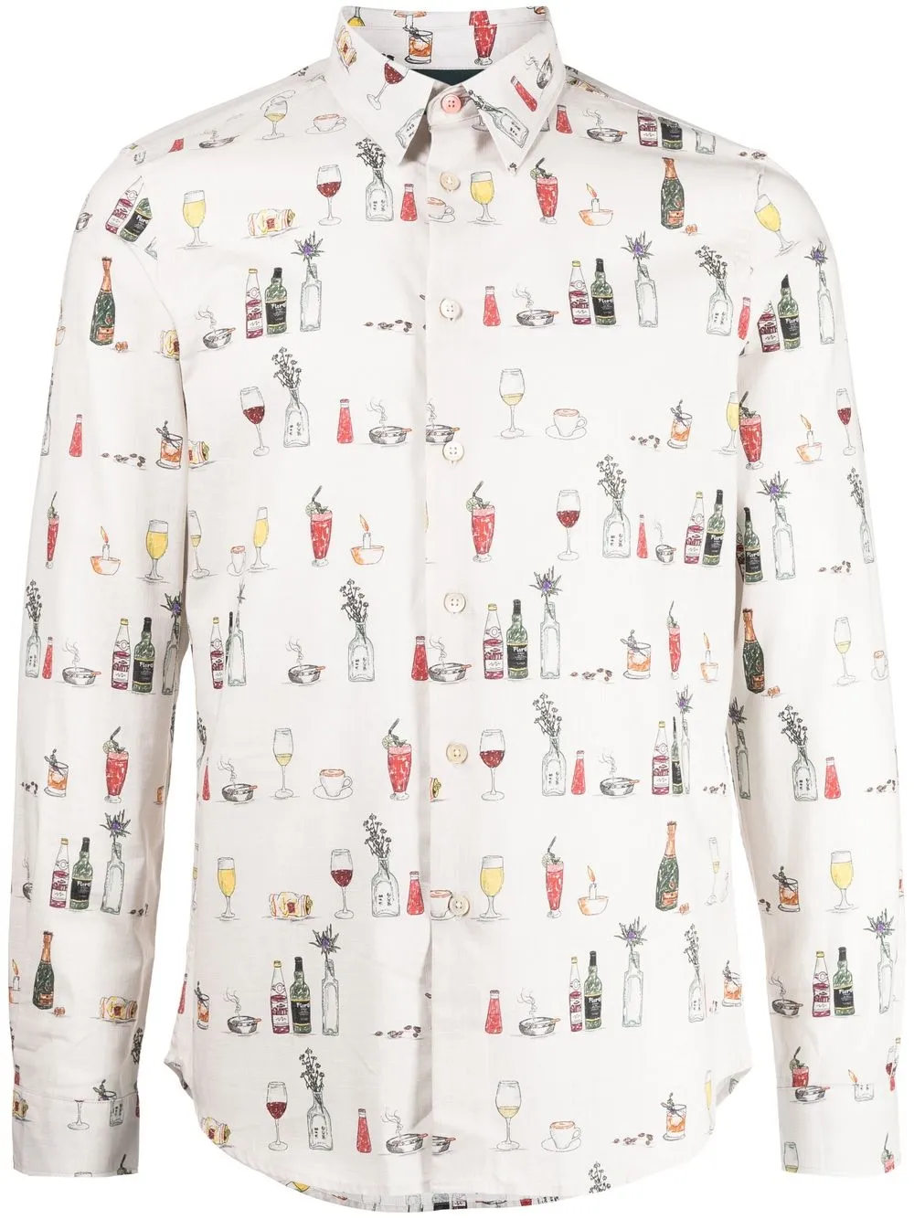 

PS Paul Smith Taverna graphic-print shirt - White