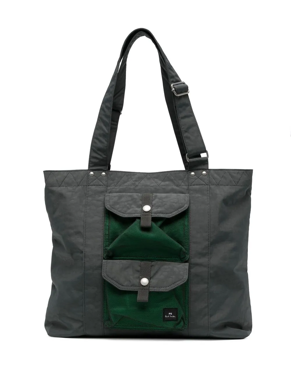 

PS Paul Smith tote con parche del logo - Gris