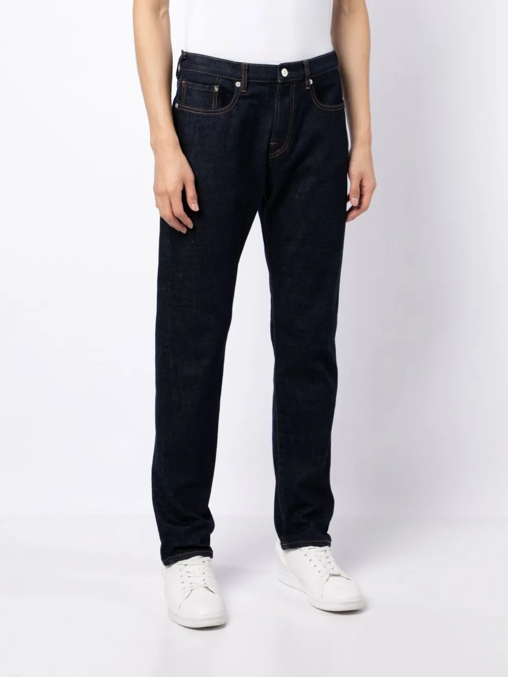 PS Paul Smith Straight-Leg-Jeans Mit Logo-Patch | Blau | FARFETCH DE