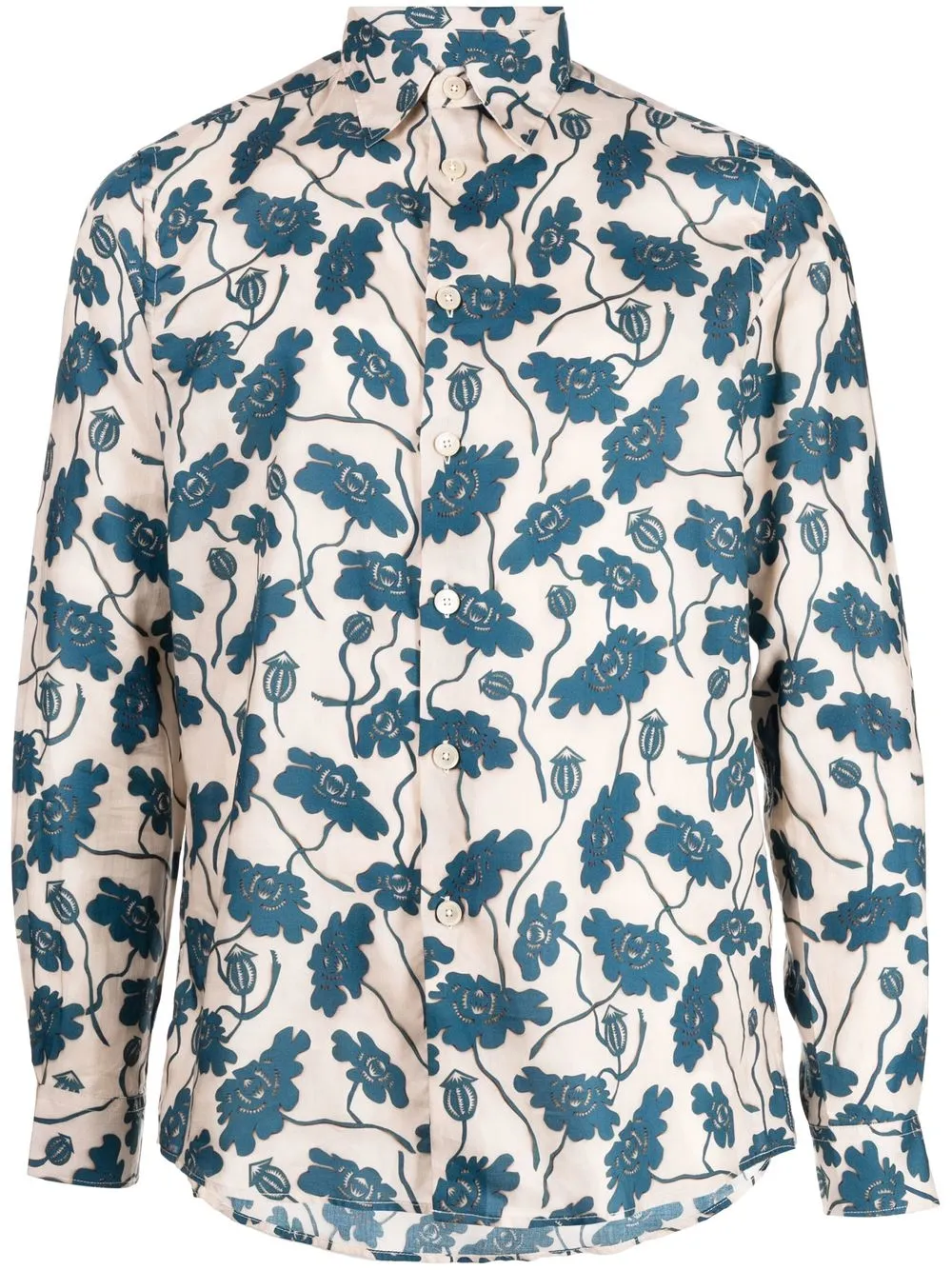 

PS Paul Smith floral-print long-sleeve shirt - Neutrals