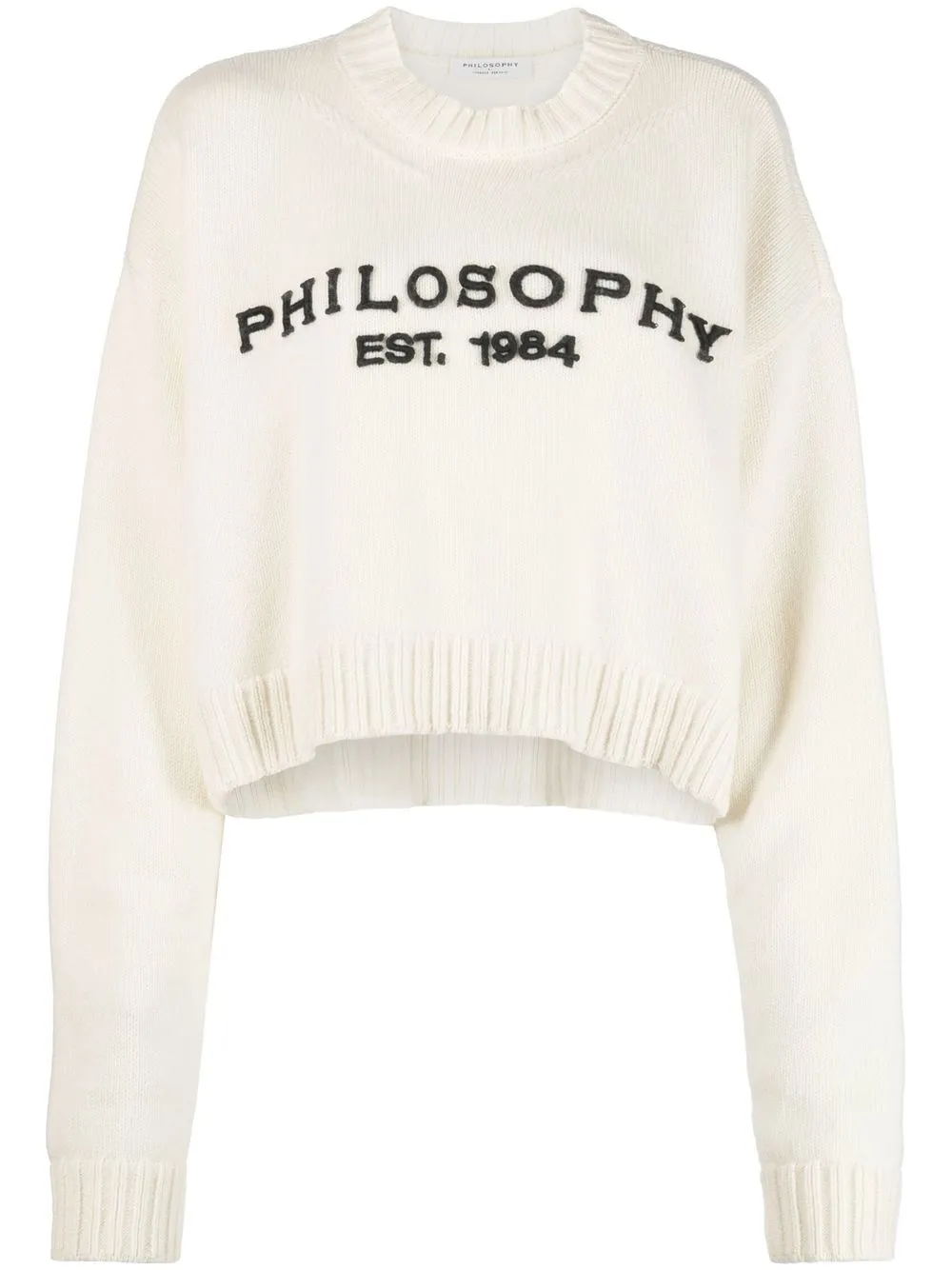 

Philosophy Di Lorenzo Serafini logo-print virgin-wool jumper - Neutrals