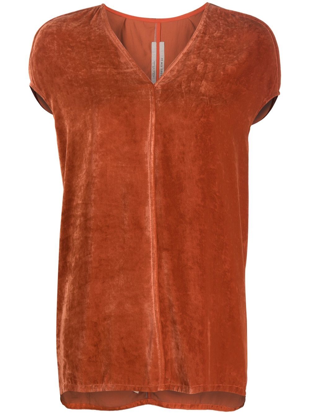 

Rick Owens Island velvet-effect top - Orange