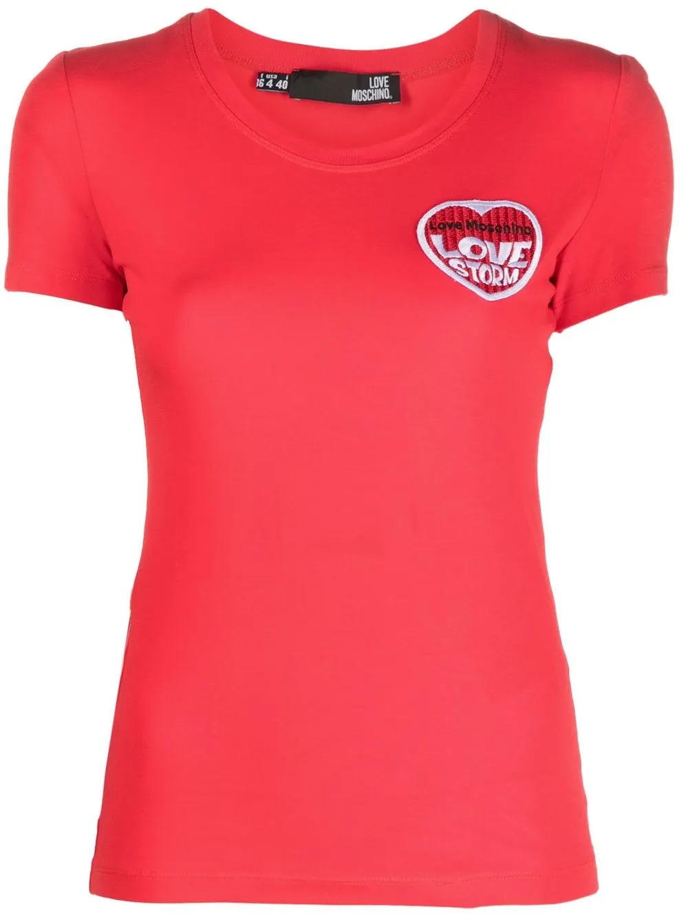 

Love Moschino chest embroidered-logo detail T-shirt