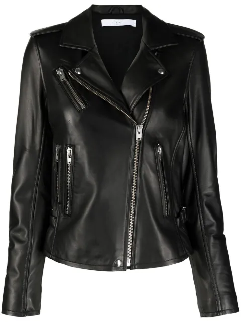 IRO notched-lapels biker jacket 